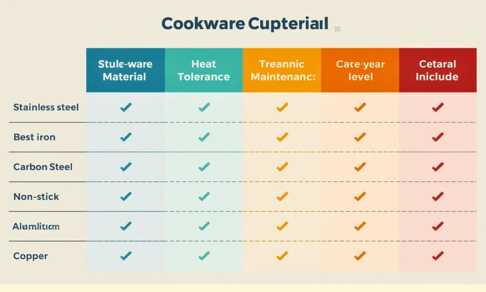 Cookware Types Explained: Materials, Uses, and Limitations - Kitchen Marks