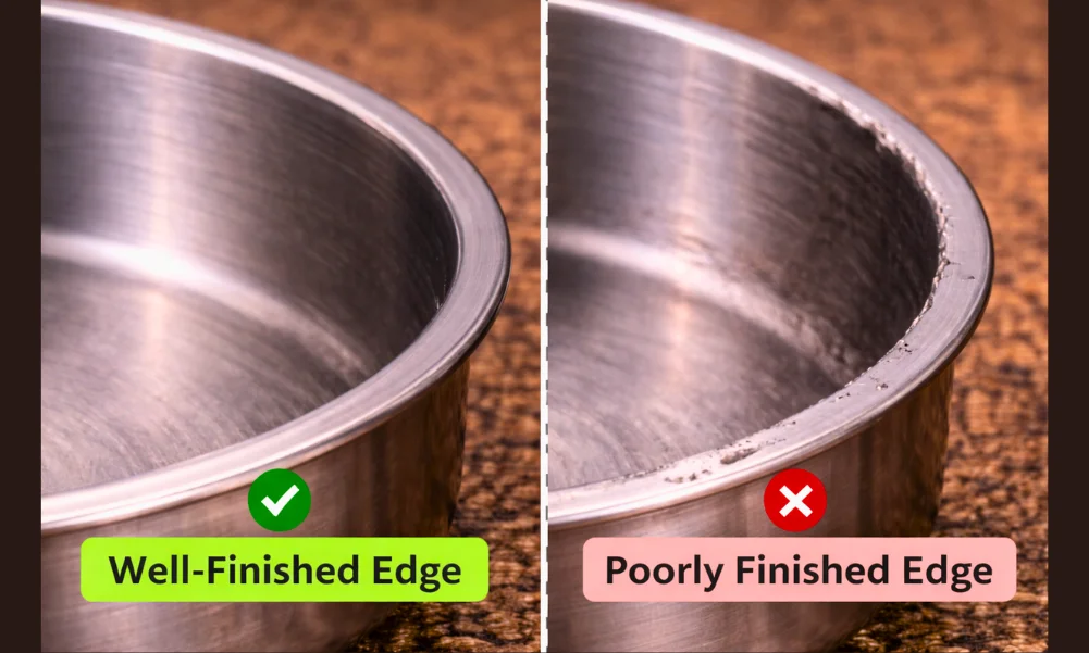 Comparison of smooth and rough cookware surface finishes