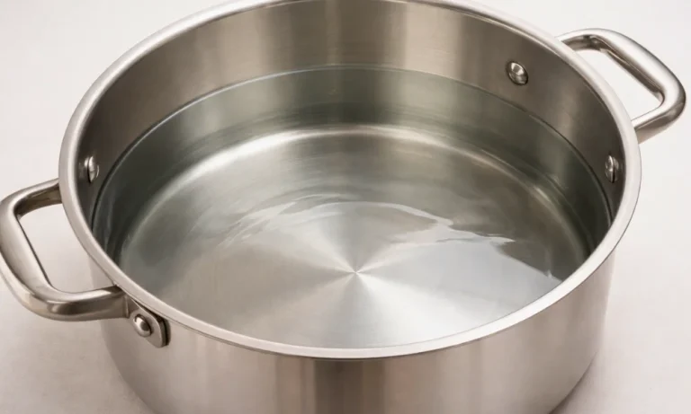Large pot designed to handle water volume for pasta cooking.